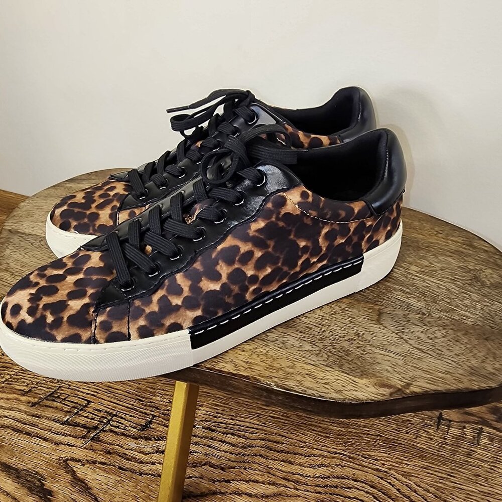 Leopard Print Vince Camuto Senile Lace Up Sneakers